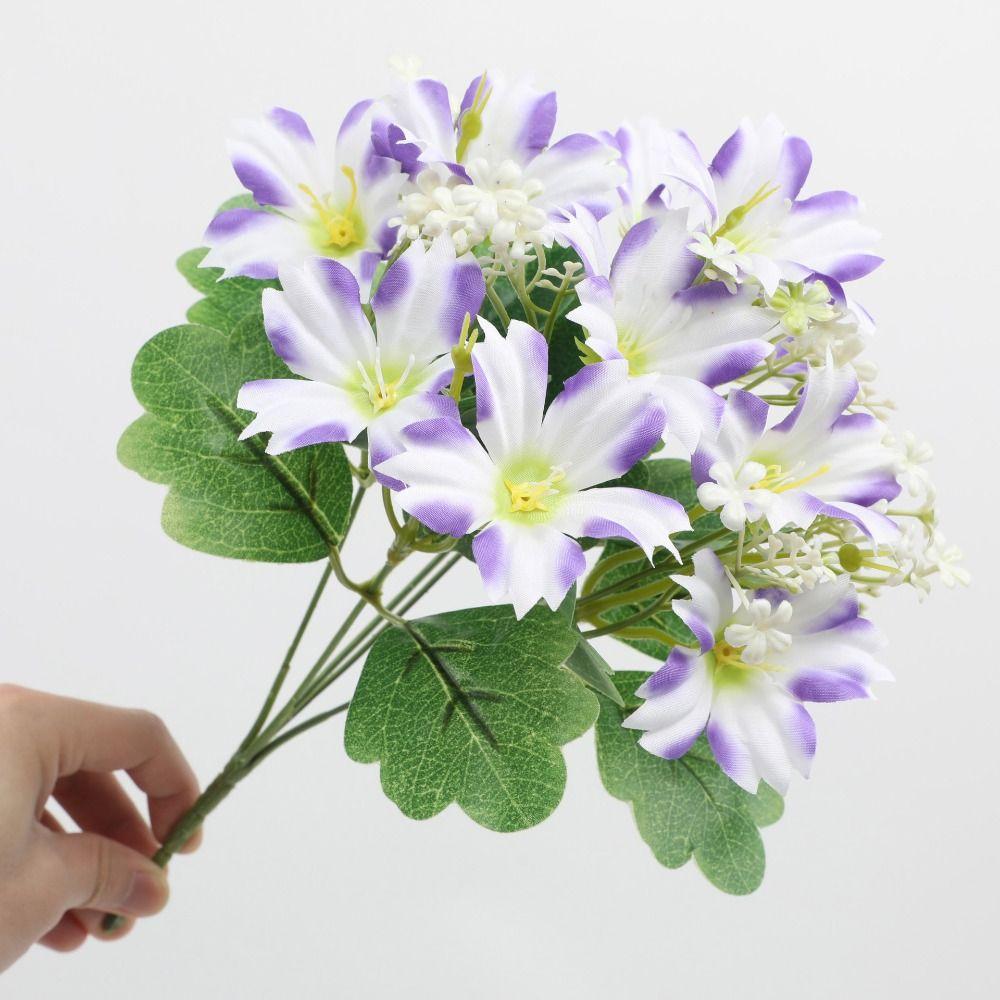 Plastic Artificial Trumpet Flower UV Resistant Fake Flower Bouquets Flower Arrangement