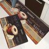 1Pcs Luxury Coffee Print Kitchen Mat Soft Thickened Kitchen Floor Mat Waterproof Non-slip Oil-proof Floor Mat Runner Rug