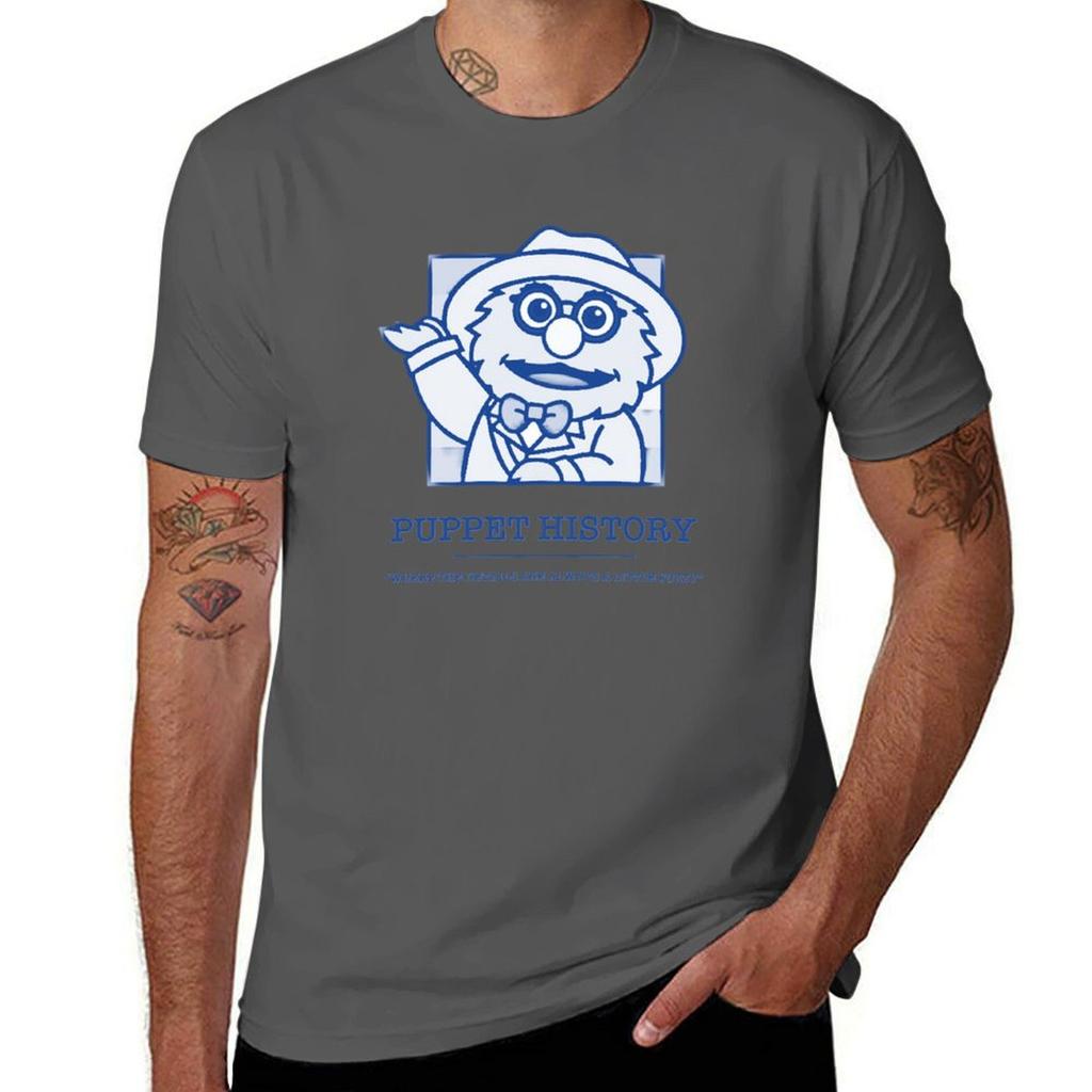 Puppet History Fuzzy Details Tshirt Vintage Print Crew Neck Tee