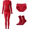 Женский подарочный набор термобелья и носков счастливого красного цвета