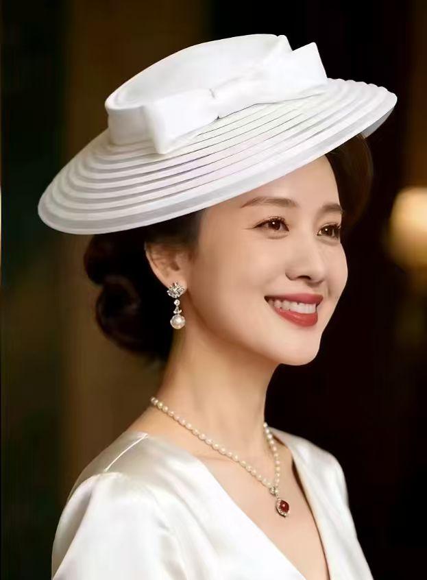 British Elegant Retro Spring Summer New Arrival Bow Decorated Banquet Sun Hat For Women Fashionable Outdoor Headwear