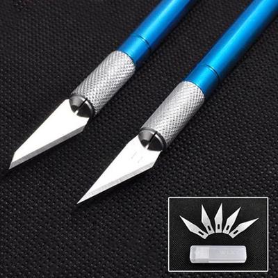 Ручка для резьбы по дереву, резак для бумаги, режущий инструмент для скульптуры, острый ручной нож + 5 лезвий