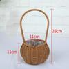 Плетеная вручную корзина для цветочной композиции, контейнер для пикника, плетеная корзина для пикника, девочка-цветочница