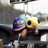 Креативный красочный акриловый автомобильный кулон в виде черепахи, милый брелок с морской черепахой, подвеска с подвесной цепочкой, автомобильный брелок для интерьера