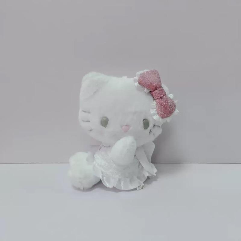 15cm Sanrio Cute Keychain Pendant Kuromi My Melody Hello Kitty Angel Devil Charm Figure Girls Gift