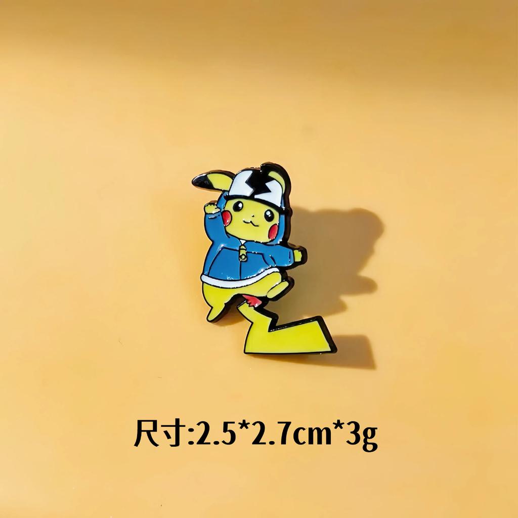 NEW HOT Pok mon Pok mon brooch Pikachu metal badge anime cartoon clothes pencil case backpack decoration accessories