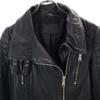 AllSaints Sheep Leather Leather Jacket UK2 Black Genuine Leather Women Used