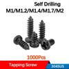 M1 M1.2 M1.4 M1.7 Self Tapping Screws Black Computer Screws High Strength Wood Screw  Woodworking