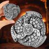 7-In-1 Vintage Roulette Dice Fidget Spinner Heavy Duty Zinc Alloy Rotatable Carved Metal Dice RPG Role Playing Board Game Accessories