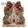 Seasonal Home Table Decorations Christmas Faux Diamond Painting Tabletop Ornaments, Beginner-Friendly DIY Acrylic Rhinestone Art Decorative