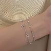 Sterling Silver S925 Silver Bracelet Hollow Star Bracelet Korean Personalized Versatile Five-pointed Star Bracelet Best Friend