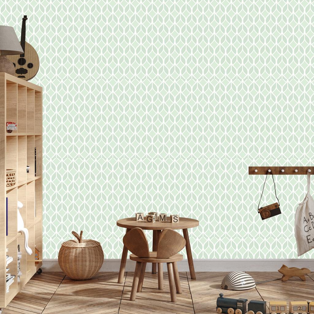 Geometric Leaves Wallpaper for Living Room and Bedroom 50x1000