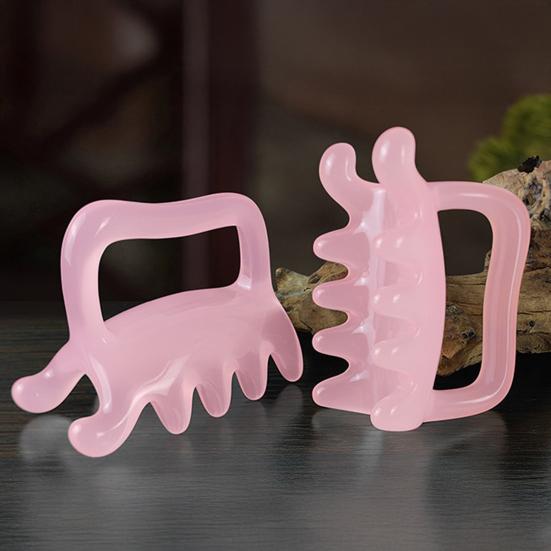 Dual-Headed Back Massager Professional Resin Gua Sha Tool for Trigger Point Therapy & Lymphatic Drainage Ergonomic Body Scraper for Muscle Relaxation