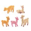 5 Pcs Alpaca Miniatures Mini Alpaca Figurines Collectible Miniature Animal Statues for Fairy Garden Micro Landscape DIY Craft