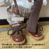 YUYAKESHI Doll 20cm Doll 2 Unisex Leather Shoes and Clothes, Clothes, Pairs, 5.5cm Long, (Black Brown)
