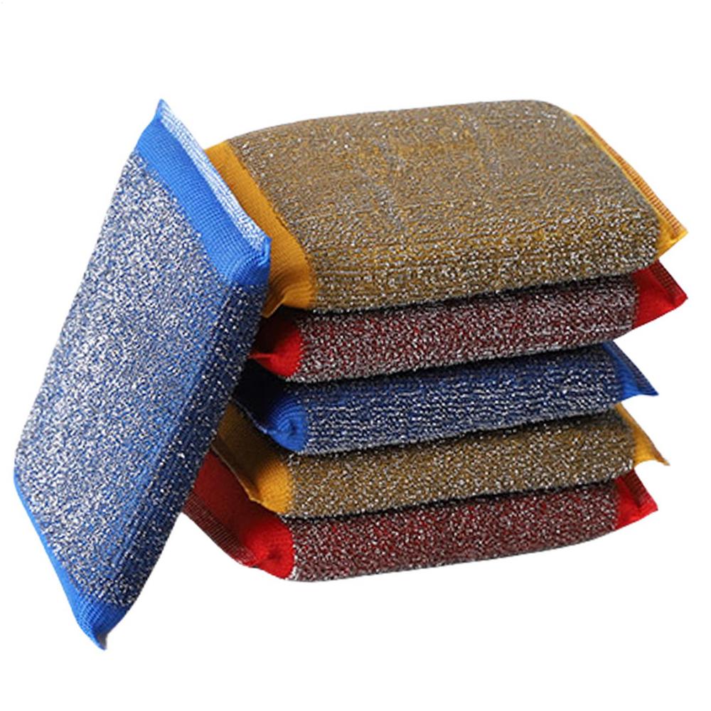 6 шт. Кухонная губка для мытья посуды Не повреждает кастрюлю Щетка для кастрюли Артефакт Бытовая Не царапающая Губка Салфетка Щетка Чистящие инструменты