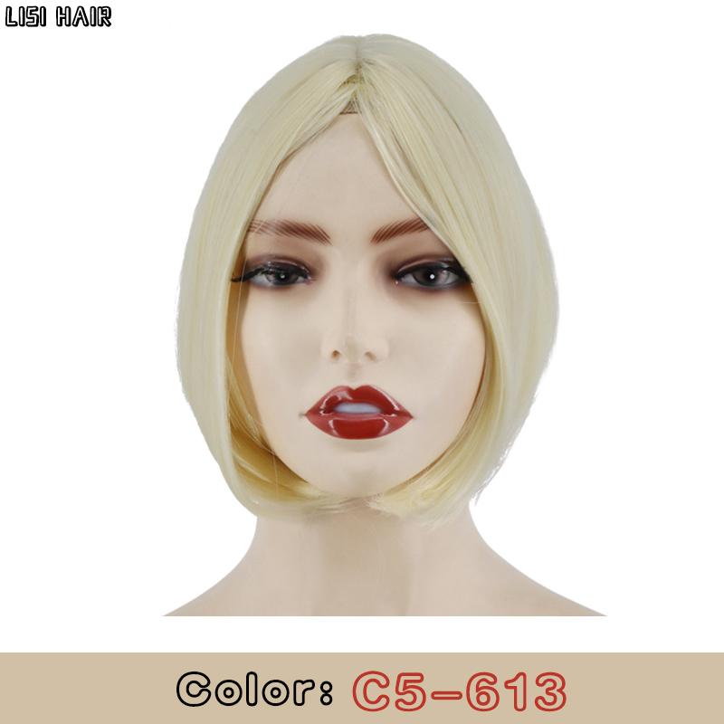 MISS WIG Синтетический короткий прямой парик-топпер на заколке для наращивания волос, натуральный пушистый топ, искусственная часть волос с челкой