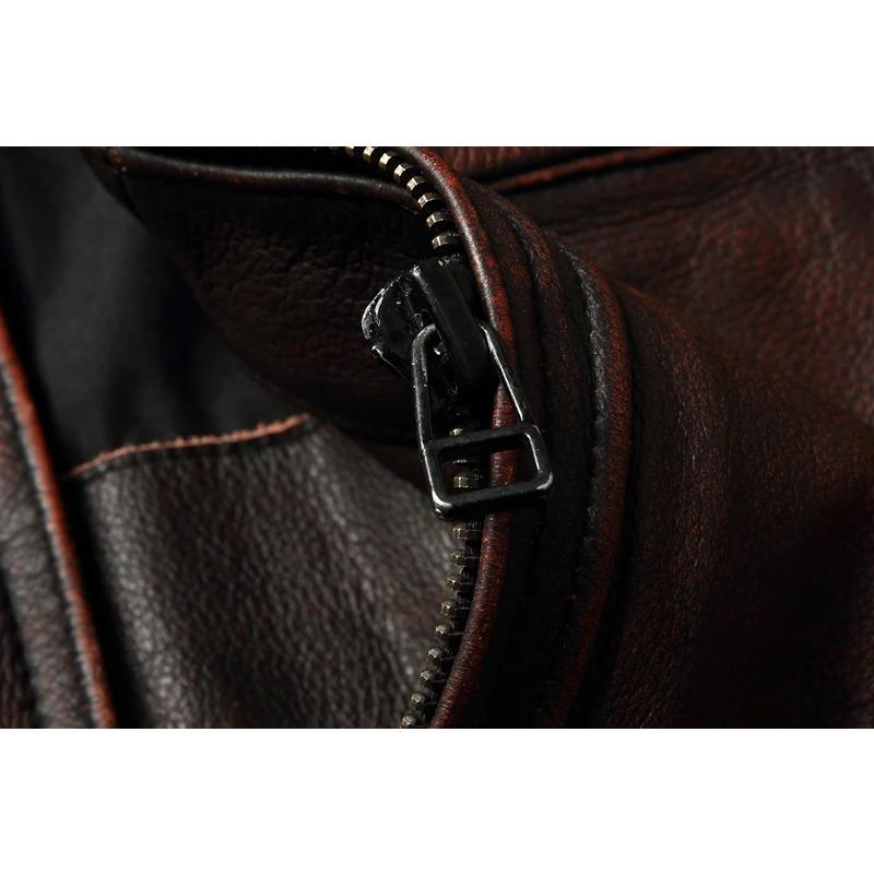 Новая куртка из натуральной кожи, винтажное коричневое пальто из воловьей кожи, мужские военные куртки для пилотов, летная одежда ВВС, размер S-5xl