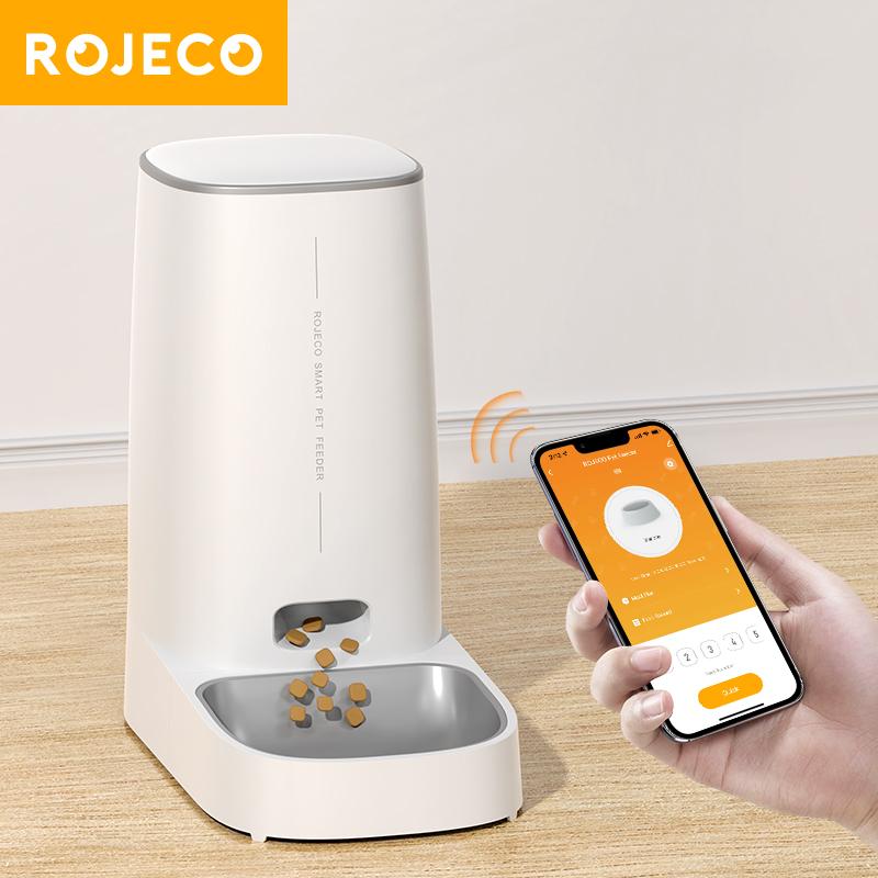 Автоматическая кормушка для кошек ROJECO Pet Smart WiFi дозатор корма для кошек с дистанционным управлением автоматическая кормушка для кошек и собак аксессуары для сухого корма