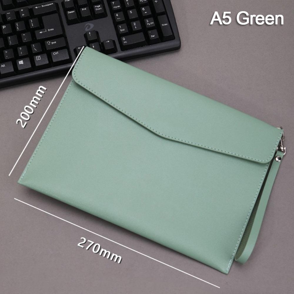 With Handle Leather Document Pouch A4 A5 File Bag Document Bag School Office