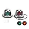 8?LED Boat Navigation Light RedGreen Signal Lamp Stainless Steel Yacht Parts 1.6W 12V