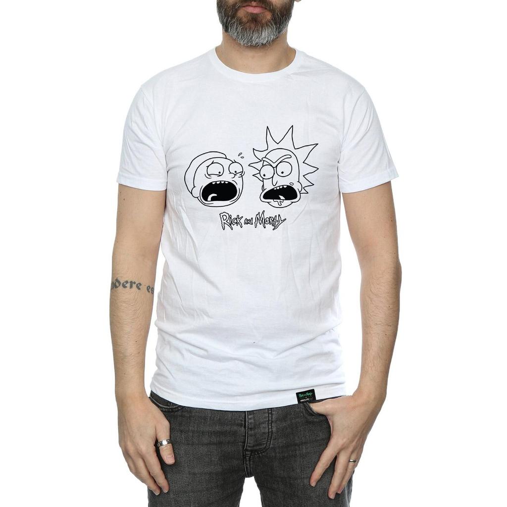 Rick And Morty Мужская хлопковая футболка с головой