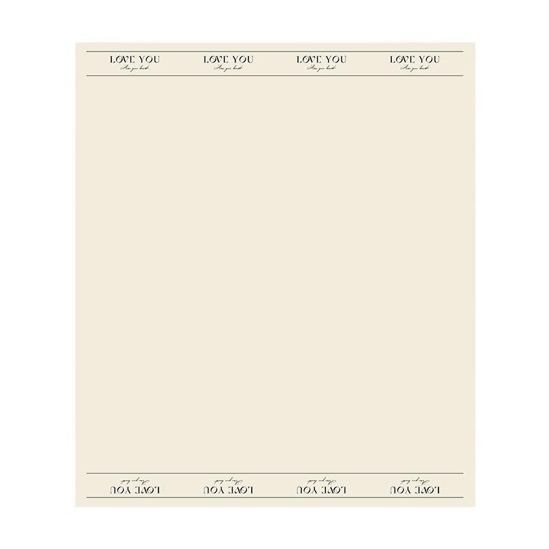 Valentine's Day, LOVE, Beige Border Paper, Gift Flower Wrapping Paper, Bouquet Wrapping Paper, Packaging Materials