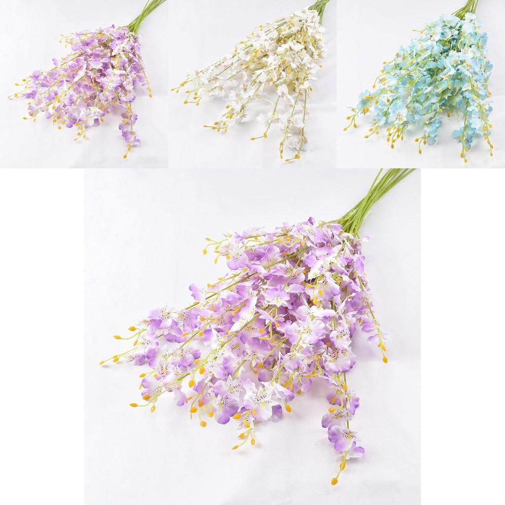 Fivebranch Oncidium Artificial Flower Bundle For Hotel And Event Decoration With Durable Silken Material