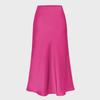 High Waist Satin Fishtail Midi Skirt - European and American Spring/Summer Edition