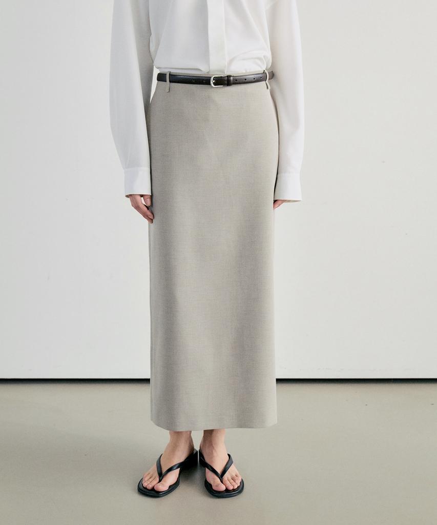 Notia Standard Fit Long Skirt - Sand Beige