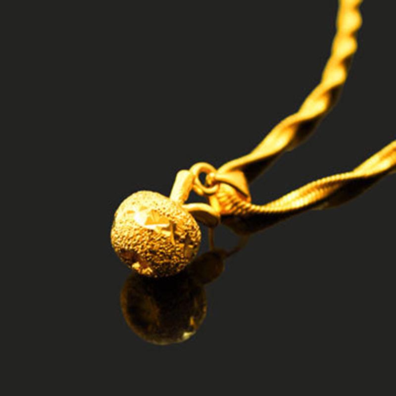 Позолоченный женский рождественский кулон «Яблоко мира» - Медные ювелирные аксессуары