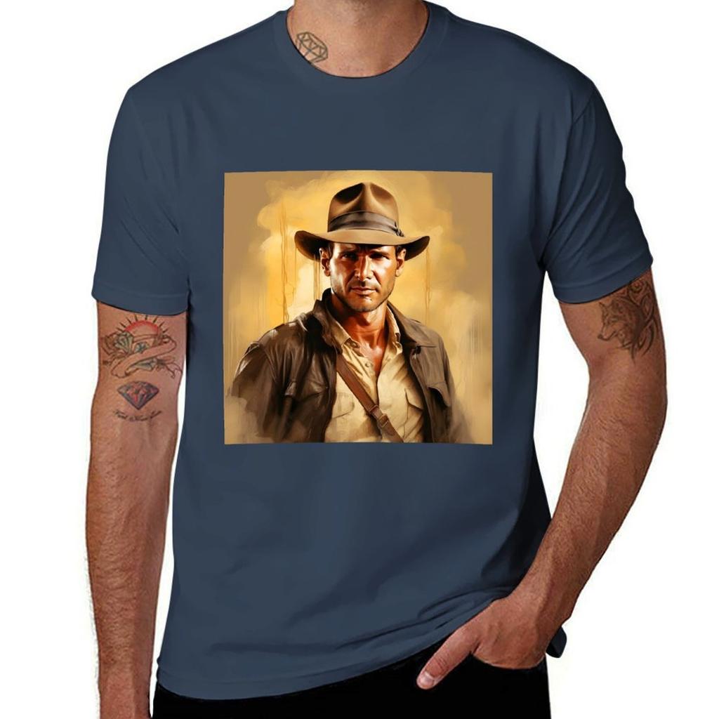 Indiana Jones Paint Artwork Tshirt Plus Size Loose Fit Tshirt