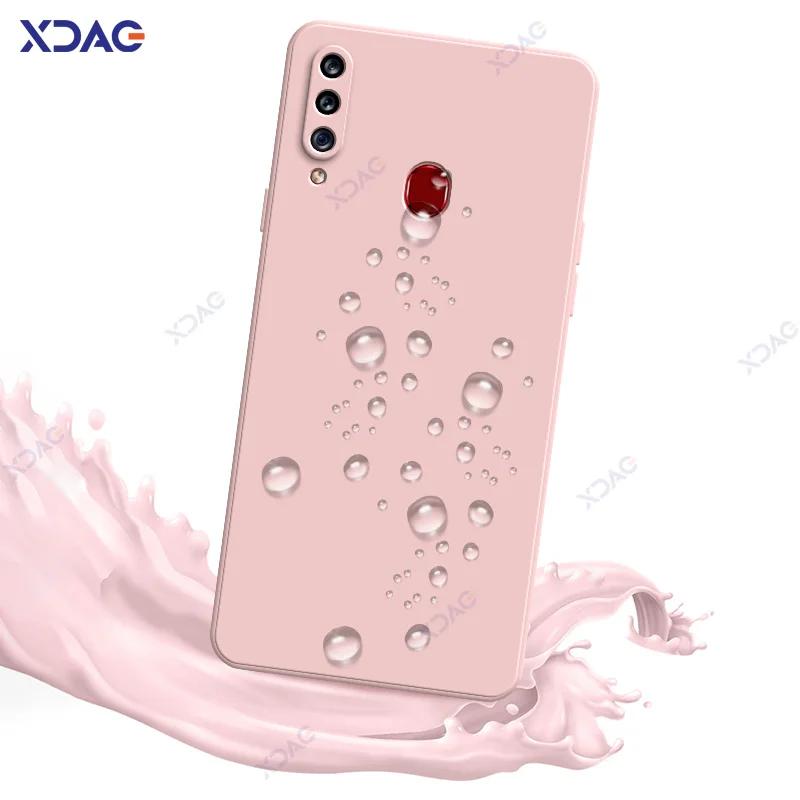Высококачественный квадратный жидкий силиконовый чехол для Samsung Galaxy A20S SamsungA20S 360 Мягкий защитный чехол для задней панели телефона Противоударные сумки