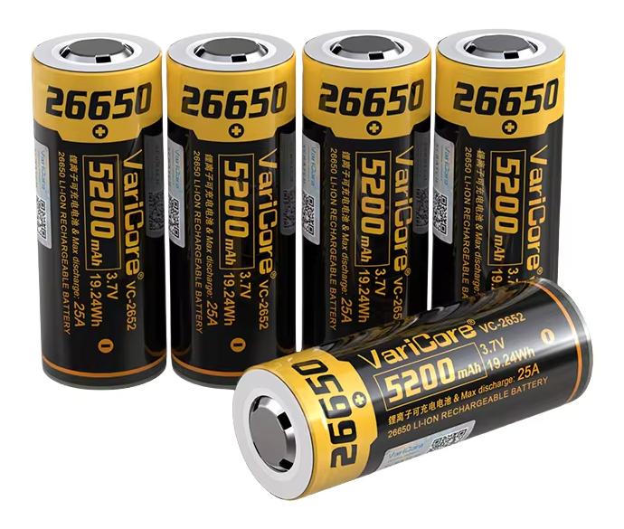 Akumulator Bateria Ogniwo Varicore Vc-2652 26650 Li-Ion 3.7V 5200Mah