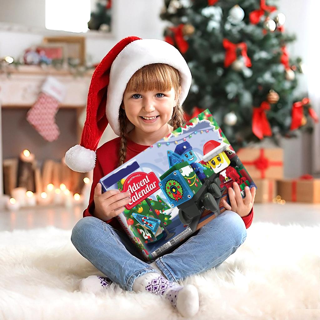 Адвент-календарь 34-элементный магнитный конструктор, магнитное строительство