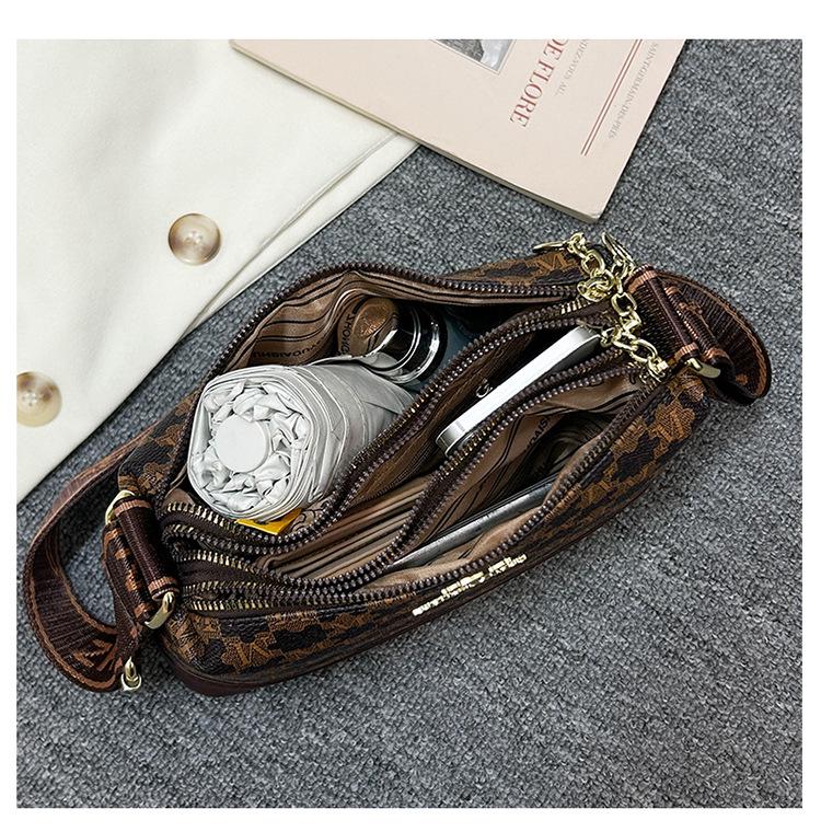 New Women's High-End Printed Shoulder Handbag - Large Capacity & Versatile Crossbody