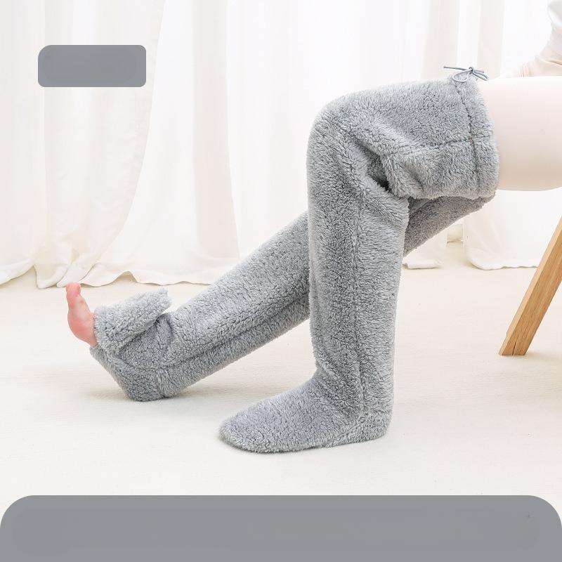 Осенние и зимние женские наколенники теплые носки однотонные теплые толстые чулки