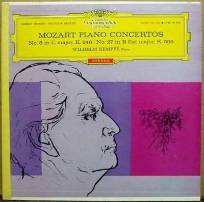 LP Пластинка МОЦАРТ - ВИЛЬГЕЛЬМ КЕМПФ - Концерты для фортепиано Моцарта (нет. 8 In C  LPM18812 DEUTSCHE GRAMMO 1962 США Классика Б/У