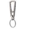 KeyUnity KM04 Titanium Carabiner Keychain Clip Quick Release EDC Key Holder Organizer with Key Sandblasted Ring, Small, (Silver)