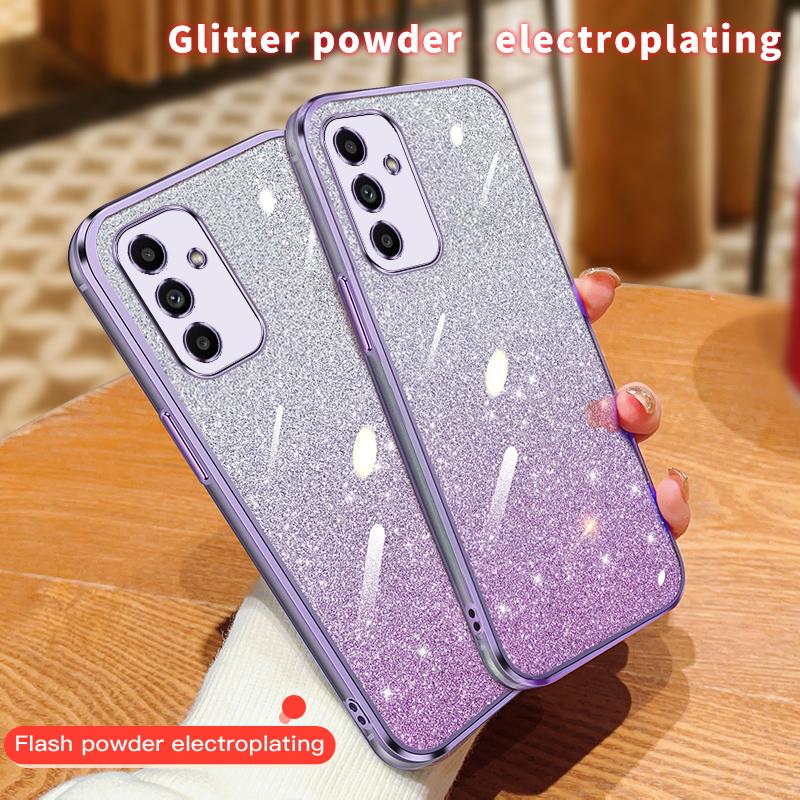 A04E A12 5G Роскошный Силиконовый Чехол с Блестками Для Samsung galaxy A15 54 A25 34 A35 A55 A05s A14 16 A53 A52 Ударопрочный Задний Чехол