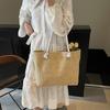 Straw Woven Shoulder Tote Bag Women's Large Capacity Woven Handbag
