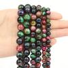 1 нить, круглые разноцветные бусины с тигровым глазом, свободные бусины-разделители для изготовления ювелирных изделий, ручная работа, сделай сам, ремесло(Размер:6 мм 8 мм 10 мм)