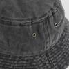 Teenager Sunshade Bucket Hat Solid Color Fisherman Hat Washed Denim Bucket Cap  Men Women
