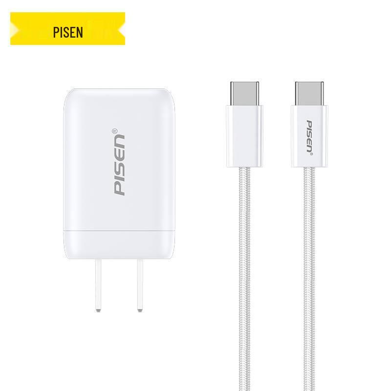 Быстрое зарядное устройство PISEN 45 Вт USB-C для Apple 17 Pro Max, адаптер 110 В и кабель в комплекте