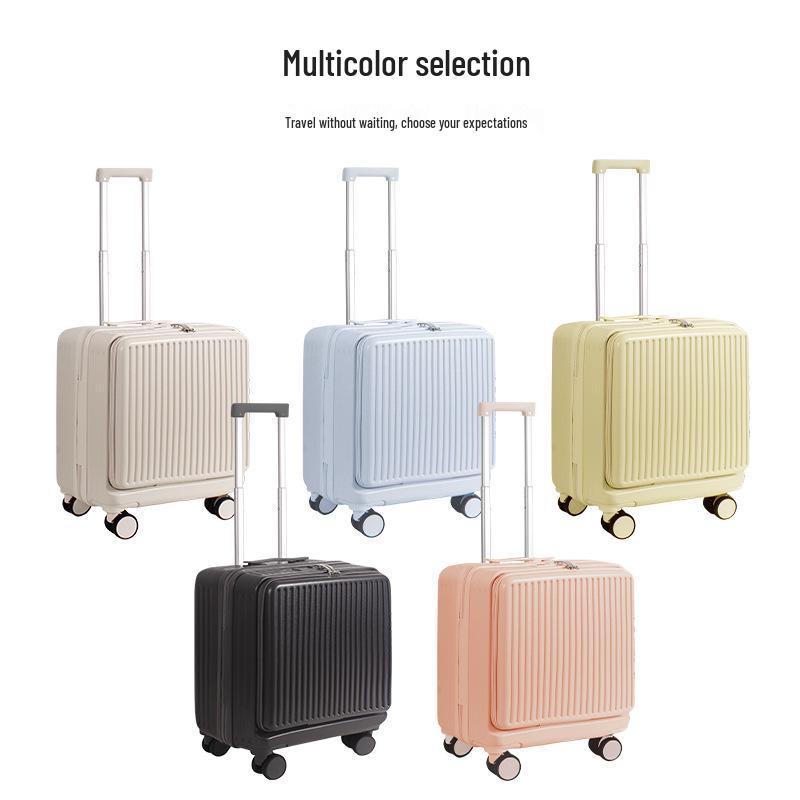 Большой 18-дюймовый чемодан-тележка для ручной клади с боковым открыванием - Унисекс, легкий, с защитой паролем