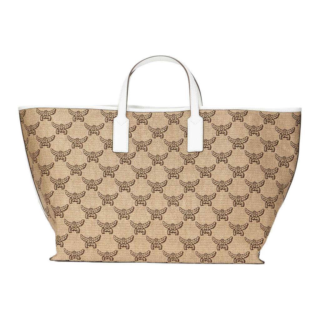 MCM Himmel Embroidered Brand Pattern Raffia Textile Jacquard Tote Bag Shopping Bag Shoulder Handbag Medium Women tote bags MWPFSAC02IN001