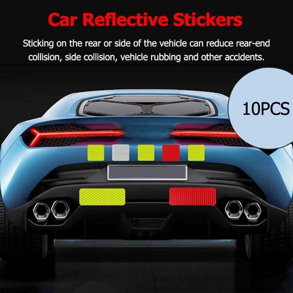 Riding Square Motorcycle Star Safety Sticker Bicycles Car Bumper Stickers Reflective Warning Strip