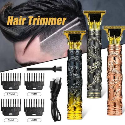 Винтажная электрическая беспроводная машина для стрижки волос T9, профессиональный парикмахерский триммер для мужчин, машинка для стрижки волос, бритва, зажигалка для бороды