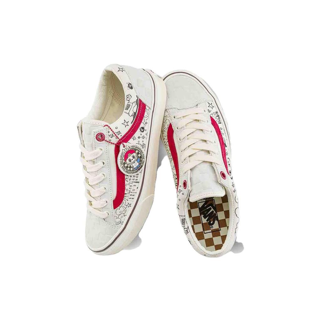 The Monsters X Vans Style 36 Labubu Unisex Sneakers White Marshmallow Red VN000CDECCZ