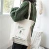 Stylish Korean Canvas Shoulder Bag Embroidered Girl Design Medium Size